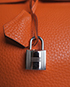 Birkin 35 Clemence Leather in Orange, other view